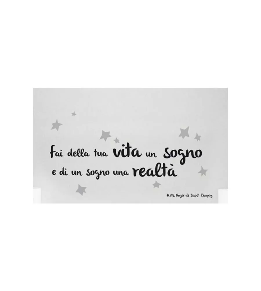 STICKERS DECORAZIONE MURALE "SOGNO E REALTA" - DECORO CREARREDA.